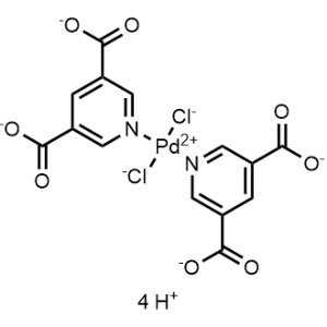 Palladate(4-), dichlorobis[3,5-pyridinedicarboxylato(2-)-κN1]-, tetrahydrogen, (SP-4-1)-|CS-1368030