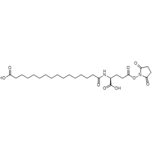 (S)-16-((1-Carboxy-4-((2,5-dioxopyrrolidin-1-yl)oxy)-4-oxobutyl)amino)-16-oxohexadecanoic acid|CS-1368424