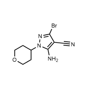 5-Amino-3-bromo-1-(tetrahydro-2H-pyran-4-yl)-1H-pyrazole-4-carbonitrile|CS-1368473