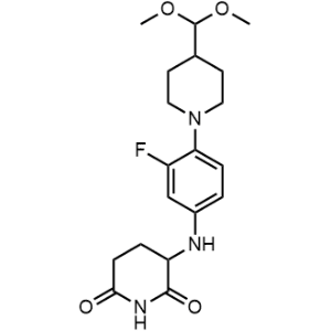 3-((4-(4-(Dimethoxymethyl)piperidin-1-yl)-3-fluorophenyl)amino)piperidine-2,6-dione|CS-1368600