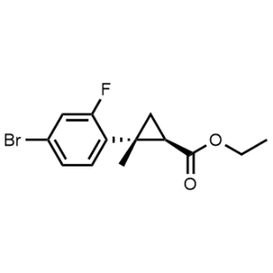 rel-Ethyl (1R,2R)-2-(4-bromo-2-fluorophenyl)-2-methylcyclopropane-1-carboxylate|CS-1368607
