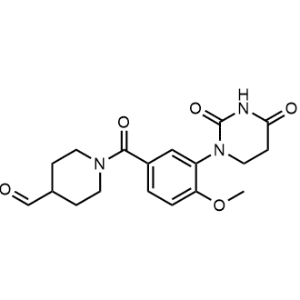 1-(3-(2,4-Dioxotetrahydropyrimidin-1(2H)-yl)-4-methoxybenzoyl)piperidine-4-carbaldehyde|CS-1368625
