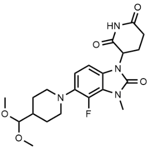 3-(5-(4-(Dimethoxymethyl)piperidin-1-yl)-4-fluoro-3-methyl-2-oxo-2,3-dihydro-1H-benzo[d]imidazol-1-yl)piperidine-2,6-dione|CS-1368633