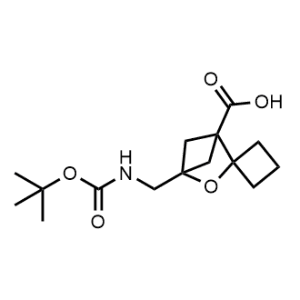 4-(((tert-Butoxycarbonyl)amino)methyl)-3-oxaspiro[bicyclo[2.1.1]hexane-2,1'-cyclobutane]-1-carboxylic acid|CS-1369353