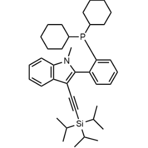 2-(2-(Dicyclohexylphosphanyl)phenyl)-1-methyl-3-((triisopropylsilyl)ethynyl)-1H-indole|CS-1369461