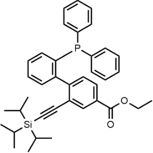 Ethyl 2'-(diphenylphosphanyl)-2-((triisopropylsilyl)ethynyl)-[1,1'-biphenyl]-4-carboxylate|CS-1369468