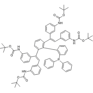 Tetra-tert-butyl (((1E,1'E)-(2'-(diphenylphosphanyl)-[1,1'-biphenyl]-2,6-diyl)bis(ethene-2,1,2-triyl))tetrakis(benzene-3,1-diyl))tetracarbamate|CS-1369605