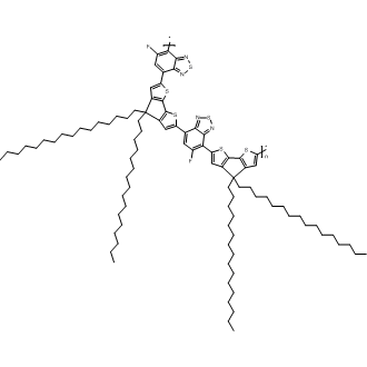 Poly[(5-fluoro-2,1,3-benzothiadiazole-4,7-diyl)(4,4-dihexadecyl-4H-cyclopenta[2,1-b:3,4-b′]dithiophene-2,6-diyl)(6-fluoro-2,1,3-benzothiadiazole-4,7-diyl)(4,4-dihexadecyl-4H-cyclopenta[2,1-b:3,4-b′]dithiophene-2,6-diyl)]|CS-1369794