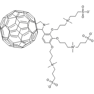 1-Propanaminium, 3,3′,3′′-[[4-(1′,5′-dihydro-1′-methyl-2′H-[5,6]fullereno-C60-Ih-[1,9-c]pyrrol-2′-yl)-1,2,3-benzenetriyl]tris(oxy)]tris[N,N-dimethyl-N-(3-sulfopropyl)-, tris(inner salt)|CS-1369799