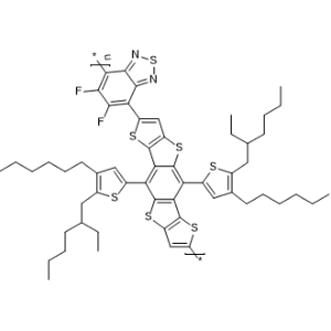Poly[(5,6-difluoro-2,1,3-benzothiadiazole-4,7-diyl)[5,10-bis[5-(2-ethylhexyl)-4-hexyl-2-thienyl]dithieno[2,3-d:2′,3′-d′]benzo[1,2-b:4,5-b′]dithiophene-2,7-diyl]]|CS-1369831