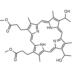 Dimethyl 3,3'-(7,12-bis(1-hydroxyethyl)-3,8,13,17-tetramethylporphyrin-2,18-diyl)dipropionate|CS-1369836