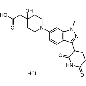 2-(1-(3-(2,6-Dioxopiperidin-3-yl)-1-methyl-1H-indazol-6-yl)-4-hydroxypiperidin-4-yl)acetic acid hydrochloride|CS-1370127