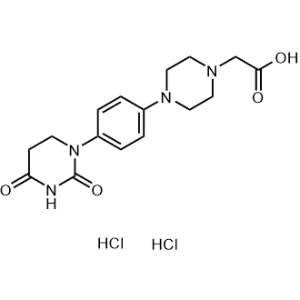 2-(4-(4-(2,4-Dioxotetrahydropyrimidin-1(2H)-yl)phenyl)piperazin-1-yl)acetic acid dihydrochloride|CS-1370162