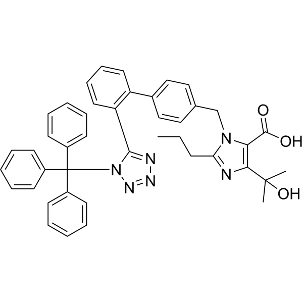 4-(2-Hydroxypropan-2-yl)-2-propyl-1-((2'-(1-trityl-1H-tetrazol-5-yl)-[1,1'-biphenyl]-4-yl)methyl)-1H-imidazole-5-carboxylic acid Olmesartan impurity|CS-1370236