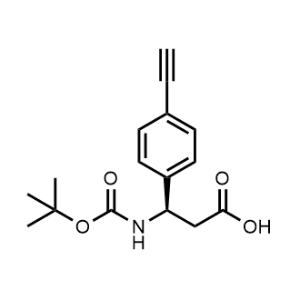 (R)-3-((tert-Butoxycarbonyl)amino)-3-(4-ethynylphenyl)propanoic acid|CS-1370293