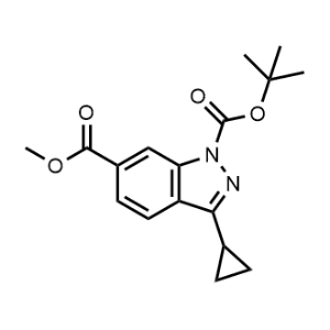 1-(tert-Butyl) 6-methyl 3-cyclopropyl-1H-indazole-1,6-dicarboxylate|CS-1370301