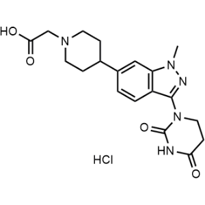 2-(4-(3-(2,4-Dioxotetrahydropyrimidin-1(2H)-yl)-1-methyl-1H-indazol-6-yl)piperidin-1-yl)acetic acid hydrochloride|CS-1370319