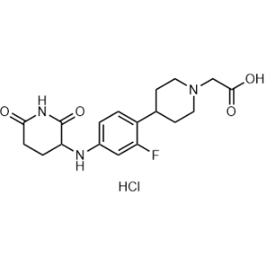 2-(4-(4-((2,6-Dioxopiperidin-3-yl)amino)-2-fluorophenyl)piperidin-1-yl)acetic acid hydrochloride|CS-1370320