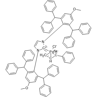 [1,3-Bis[2,6-bis(diphenylmethyl)-4-methoxyphenyl]-1,3-dihydro-2H-imidazol-2-ylidene]chloro[(1,2,3-)-1-phenyl-2-propen-1-yl]palladium|CS-1370330