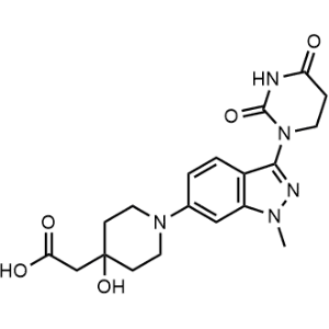 2-(1-(3-(2,4-Dioxotetrahydropyrimidin-1(2H)-yl)-1-methyl-1H-indazol-6-yl)-4-hydroxypiperidin-4-yl)acetic acid|CS-1370485