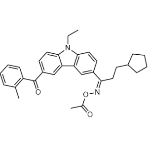 1-(((3-Cyclopentyl-1-(9-ethyl-6-(2-methylbenzoyl)-9H-carbazol-3-yl)propylidene)amino)oxy)ethan-1-one|CS-1370603
