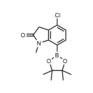 4-Chloro-1-methyl-7-(4,4,5,5-tetramethyl-1,3,2-dioxaborolan-2-yl)indolin-2-one|CS-1371286