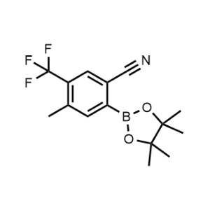 4-Methyl-2-(4,4,5,5-tetramethyl-1,3,2-dioxaborolan-2-yl)-5-(trifluoromethyl)benzonitrile|CS-1371320