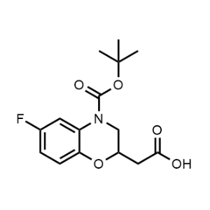 2-(4-(tert-Butoxycarbonyl)-6-fluoro-3,4-dihydro-2H-benzo[b][1,4]oxazin-2-yl)acetic acid|CS-1374296