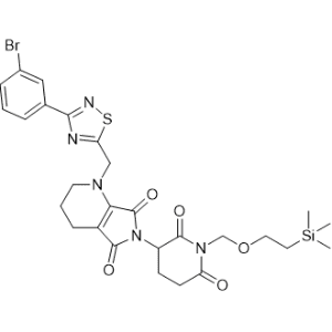 1-((3-(3-Bromophenyl)-1,2,4-thiadiazol-5-yl)methyl)-6-(2,6-dioxo-1-((2-(trimethylsilyl)ethoxy)methyl)piperidin-3-yl)-1,2,3,4-tetrahydro-5H-pyrrolo[3,4-b]pyridine-5,7(6H)-dione|CS-1374348