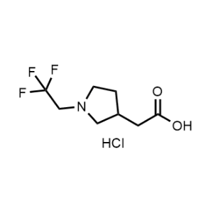 2-(1-(2,2,2-Trifluoroethyl)pyrrolidin-3-yl)acetic acid hydrochloride|CS-1374380