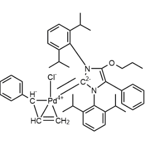 Palladium, [1,3-bis[2,6-bis(1-methylethyl)phenyl]-1,3-dihydro-4-phenyl-5-propoxy-2H-imidazol-2-ylidene]chloro[(1,2,3-η)-1-phenyl-2-propen-1-yl]-|CS-1374764
