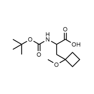 2-((tert-Butoxycarbonyl)amino)-3-(1-methoxycyclobutyl)propanoic acid|CS-1374887