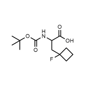 2-((tert-Butoxycarbonyl)amino)-3-(1-fluorocyclobutyl)propanoic acid|CS-1374888