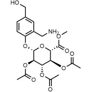 (2S,3R,4S,5S,6S)-2-(2-(Aminomethyl)-4-(hydroxymethyl)phenoxy)-6-(methoxycarbonyl)tetrahydro-2H-pyran-3,4,5-triyl triacetate|CS-1375066