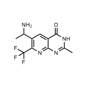 6-(1-Aminoethyl)-2-methyl-7-(trifluoromethyl)pyrido[2,3-d]pyrimidin-4(3H)-one|CS-1375188
