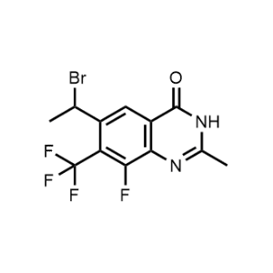 6-(1-Bromoethyl)-8-fluoro-2-methyl-7-(trifluoromethyl)quinazolin-4(3H)-one|CS-1375198
