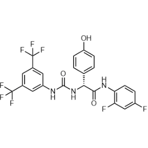 (R)-2-(3-(3,5-Bis(trifluoromethyl)phenyl)ureido)-N-(2,4-difluorophenyl)-2-(4-hydroxyphenyl)acetamide|CS-1375321