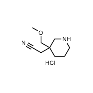 2-(3-(Methoxymethyl)piperidin-3-yl)acetonitrile hydrochloride|CS-1375432