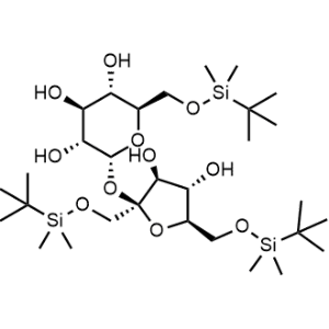 (2R,3R,4S,5S,6R)-2-(((2S,3S,4S,5R)-2,5-Bis(((tert-butyldimethylsilyl)oxy)methyl)-3,4-dihydroxytetrahydrofuran-2-yl)oxy)-6-(((tert-butyldimethylsilyl)oxy)methyl)tetrahydro-2H-pyran-3,4,5-triol|CS-1375703