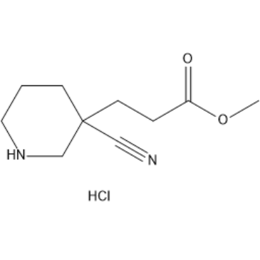 Methyl 3-(3-cyanopiperidin-3-yl)propanoate hydrochloride|CS-1377319