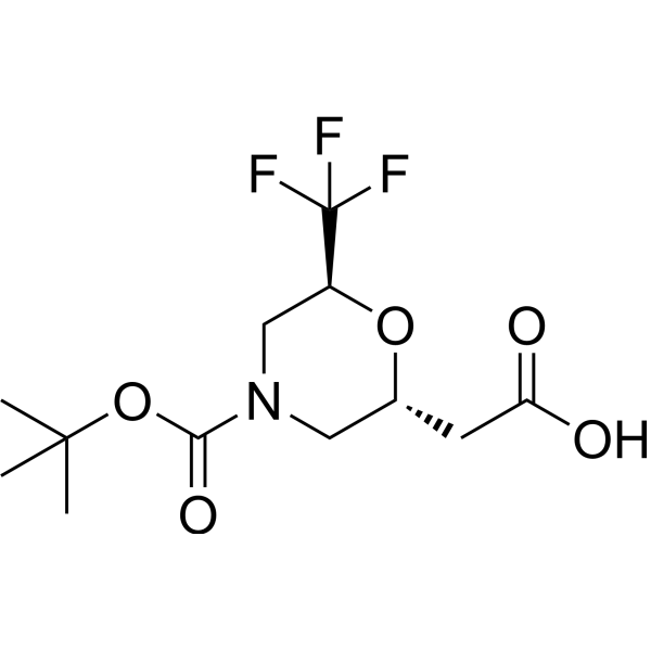 rel-2-((2R,6S)-4-(tert-Butoxycarbonyl)-6-(trifluoromethyl)morpholin-2-yl)acetic acid|CS-1377379