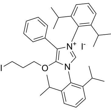 1,3-Bis(2,6-diisopropylphenyl)-5-(3-iodopropoxy)-4-phenyl-1H-imidazol-3-ium iodide|CS-1377770