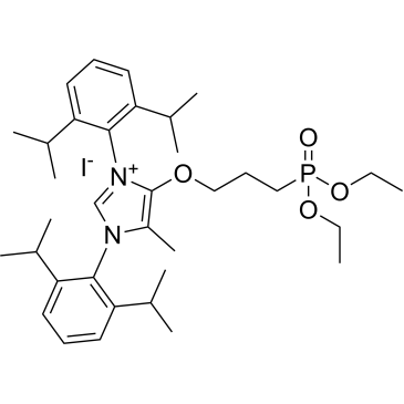 4-(3-(Diethoxyphosphoryl)propoxy)-1,3-bis(2,6-diisopropylphenyl)-5-methyl-1H-imidazol-3-ium iodide|CS-1377773