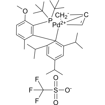 (Prop-2-en-1-yl)palladio, di-tert-butyl[3-methoxy-6-methyl-2',4',6'-tris(propan-2-yl)-[1,1'-biphenyl]-2-yl]phosphane trifluoromethanesulfonate|CS-1377781
