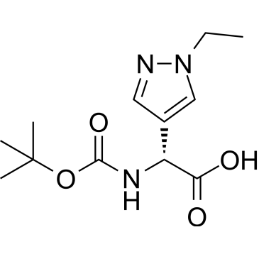 (R)-2-((tert-Butoxycarbonyl)amino)-2-(1-ethyl-1H-pyrazol-4-yl)acetic acid|CS-1379060