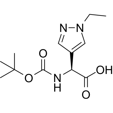 (S)-2-((tert-Butoxycarbonyl)amino)-2-(1-ethyl-1H-pyrazol-4-yl)acetic acid|CS-1379061