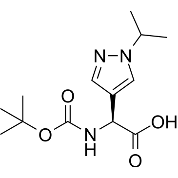 (S)-2-((tert-Butoxycarbonyl)amino)-2-(1-isopropyl-1H-pyrazol-4-yl)acetic acid|CS-1379062