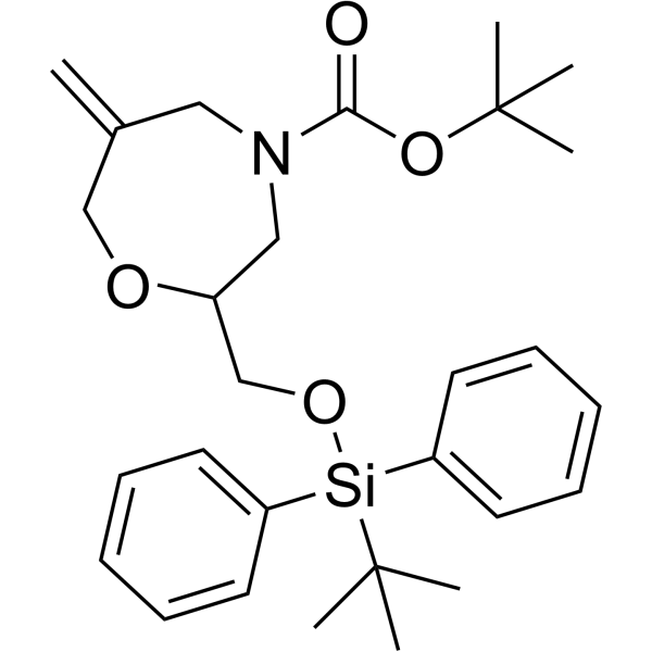 tert-Butyl 2-(((tert-butyldiphenylsilyl)oxy)methyl)-6-methylene-1,4-oxazepane-4-carboxylate|CS-1379752