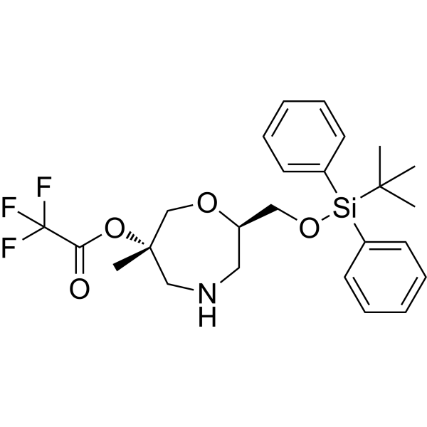 (2R,6S)-2-(((tert-Butyldiphenylsilyl)oxy)methyl)-6-methyl-1,4-oxazepan-6-yl 2,2,2-trifluoroacetate|CS-1379767