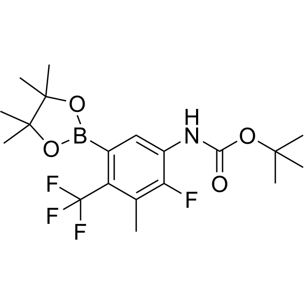 tert-Butyl (2-fluoro-3-methyl-5-(4,4,5,5-tetramethyl-1,3,2-dioxaborolan-2-yl)-4-(trifluoromethyl)phenyl)carbamate|CS-1379991
